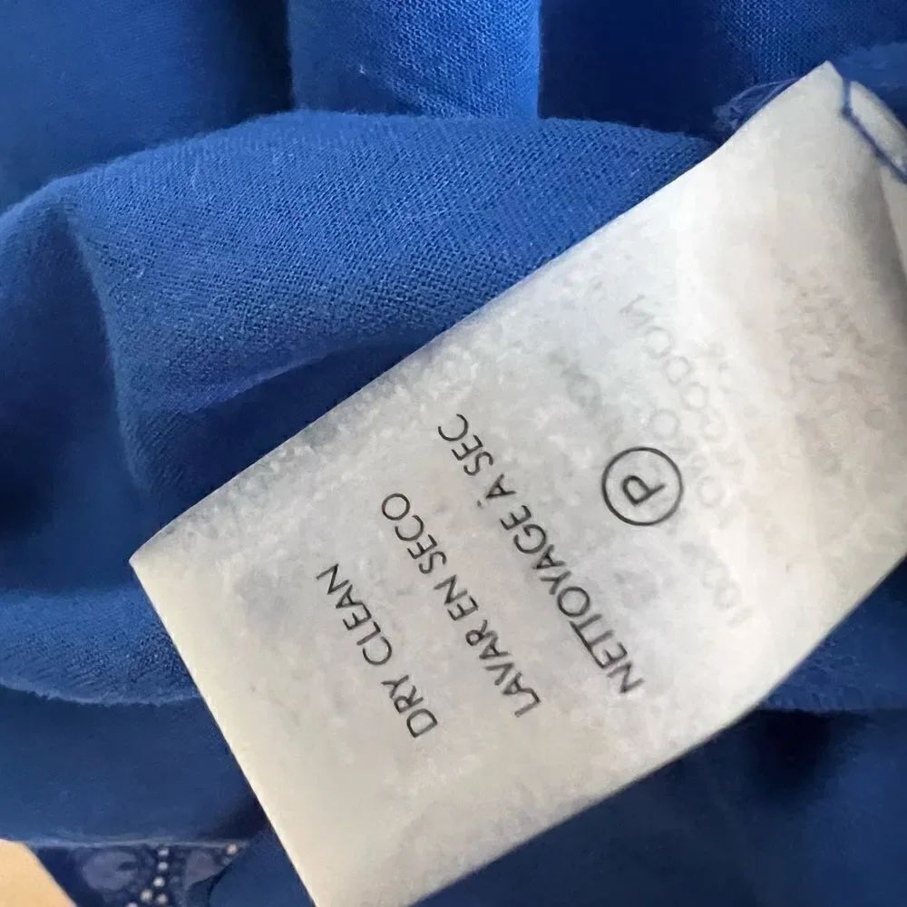 Nwt Calvin Klein Sleeveless Round Neck Trapeze Dress Blue Size 6 — image 8 of 8
